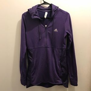 Adidas Women’s 1/4 Zip Trans Hoodie Pullover!